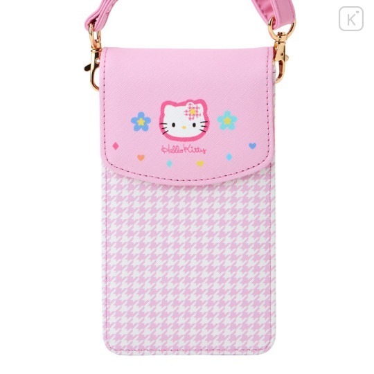 過生活IP訂購 三麗鷗 皮質斜背手機包 復古千鳥格 HelloKitty 美樂蒂 大耳狗 酷洛米 11411-細節圖7