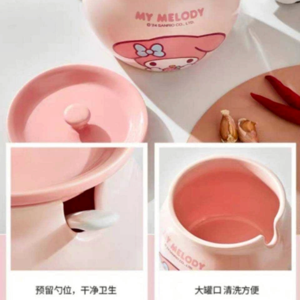 過生活IP訂購 三麗鷗 美樂蒂 My Melody 陶瓷調味罐 11411-細節圖3