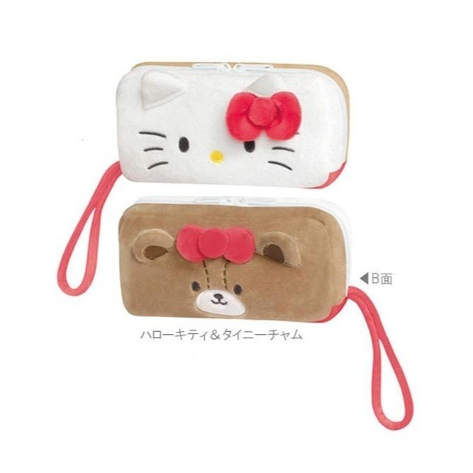 過生活IP訂購 三麗鷗 絨毛造型筆袋 HelloKitty 美樂蒂 大耳狗 酷洛米 6516R-細節圖3
