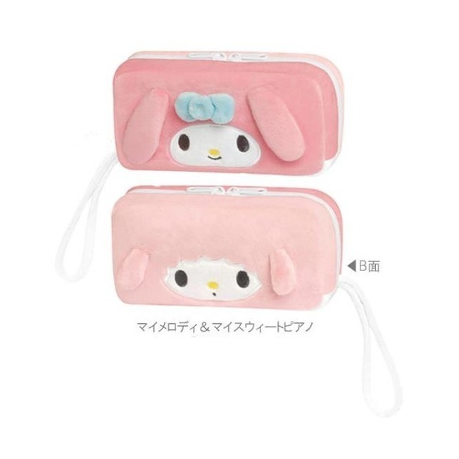 過生活IP訂購 三麗鷗 絨毛造型筆袋 HelloKitty 美樂蒂 大耳狗 酷洛米 6516R-細節圖4