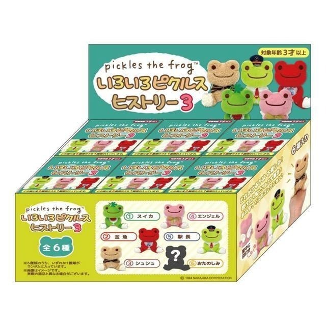 過生活IP訂購 Pickles the Frog 萌蛙匹克 泡菜蛙 絨毛玩偶娃娃6入組 青蛙 11431-細節圖3
