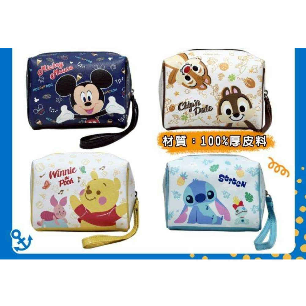 過生活IP訂購 迪士尼 皮質化妝包 米奇 小熊維尼 唐老鴨 奇奇蒂蒂 史迪奇 玩具總動員 11431-細節圖4