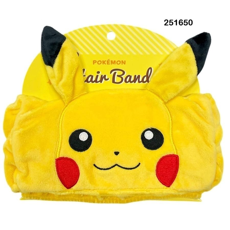 過生活IP訂購 Pokemon 寶可夢 絨毛造型刺繡髮帶 皮卡超 伊布 胖丁 11431-細節圖3