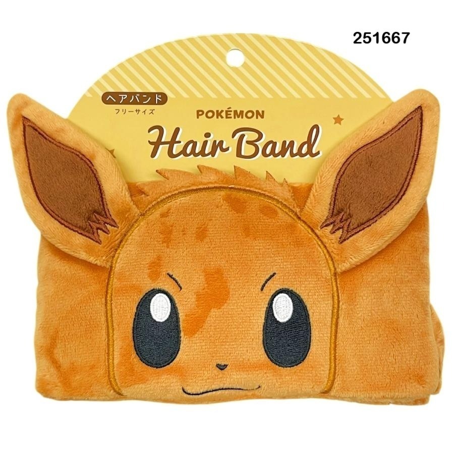 過生活IP訂購 Pokemon 寶可夢 絨毛造型刺繡髮帶 皮卡超 伊布 胖丁 11431-細節圖4