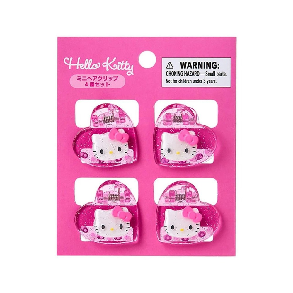 過生活IP訂購 三麗鷗 小鯊魚髮夾4入組 HelloKitty 美樂蒂 大耳狗 酷洛米 11408-細節圖4