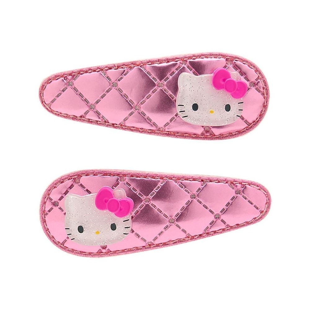 過生活IP訂購 三麗鷗 菱格紋髮夾2入組 金屬風 HelloKitty 美樂蒂 大耳狗 酷洛米 6A53R-細節圖5