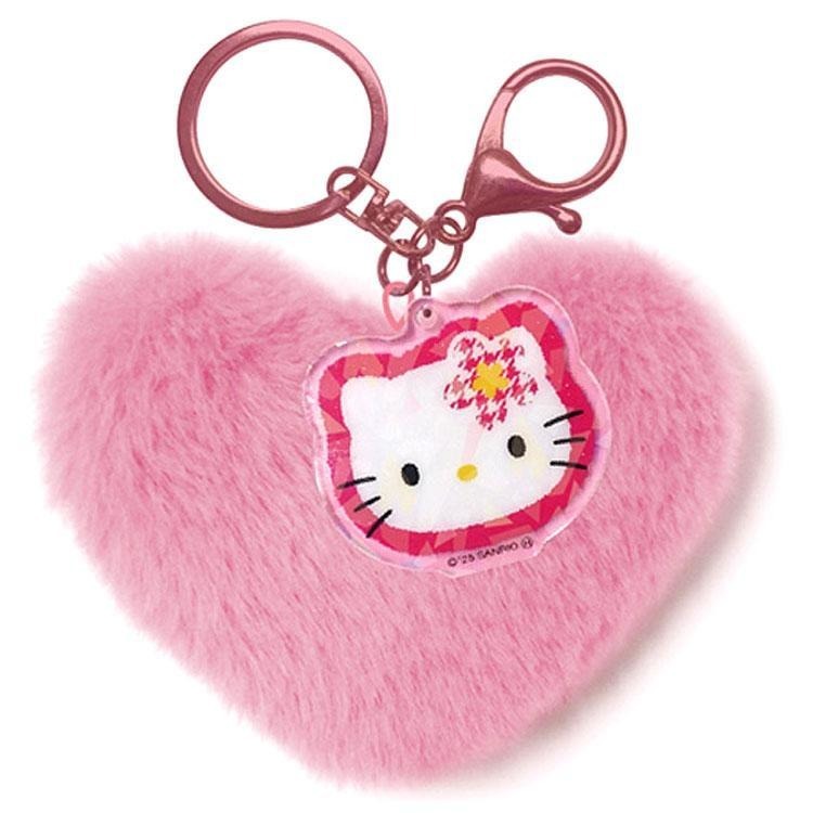 過生活IP訂購 三麗鷗 絨毛造型鑰匙圈 HelloKitty 美樂蒂 大耳狗 酷洛米 人魚漢頓 11408-細節圖3