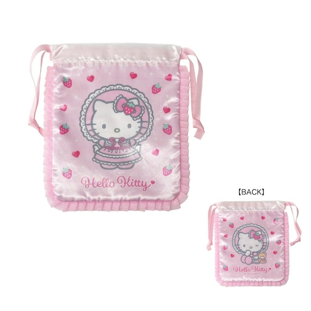 過生活IP訂購 三麗鷗 HelloKitty 凱蒂貓  緞面束口袋 6A36R-細節圖3