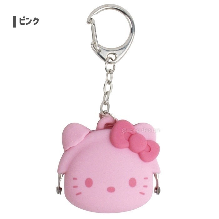 過生活IP訂購 三麗鷗 HelloKitty 凱蒂貓 p+g design  矽膠口金零錢包鎖圈 11408-細節圖6