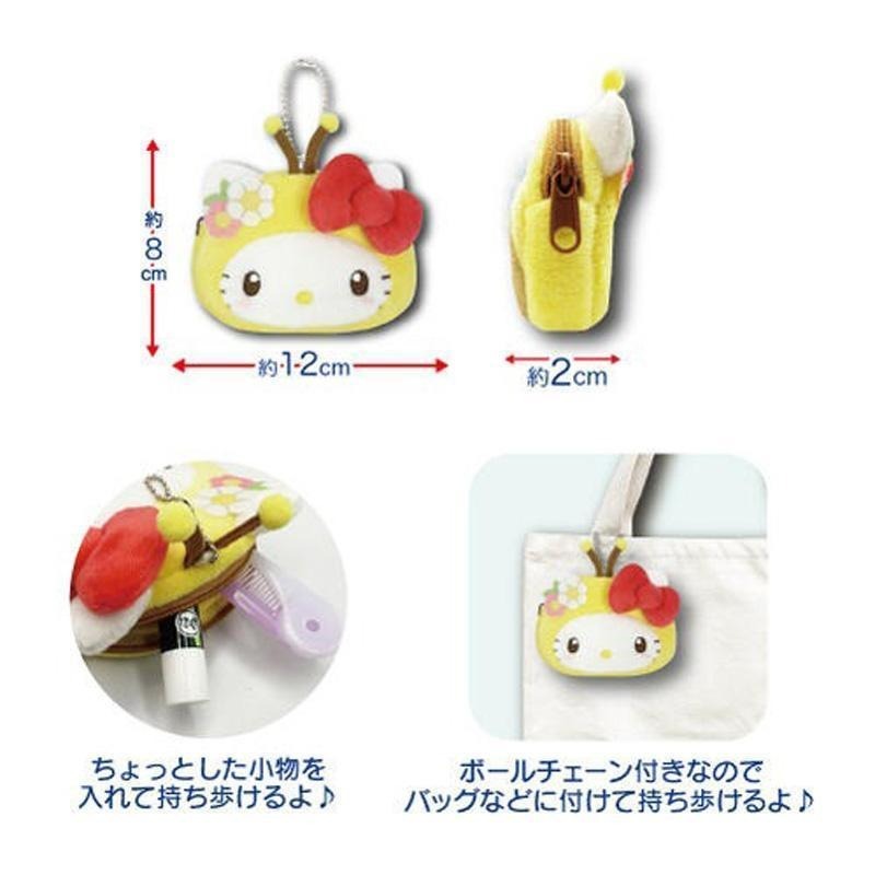 過生活IP訂購 三麗鷗 絨毛造型收納包 蜜蜂 HelloKitty 美樂蒂 大耳狗 酷洛米 11408-細節圖3