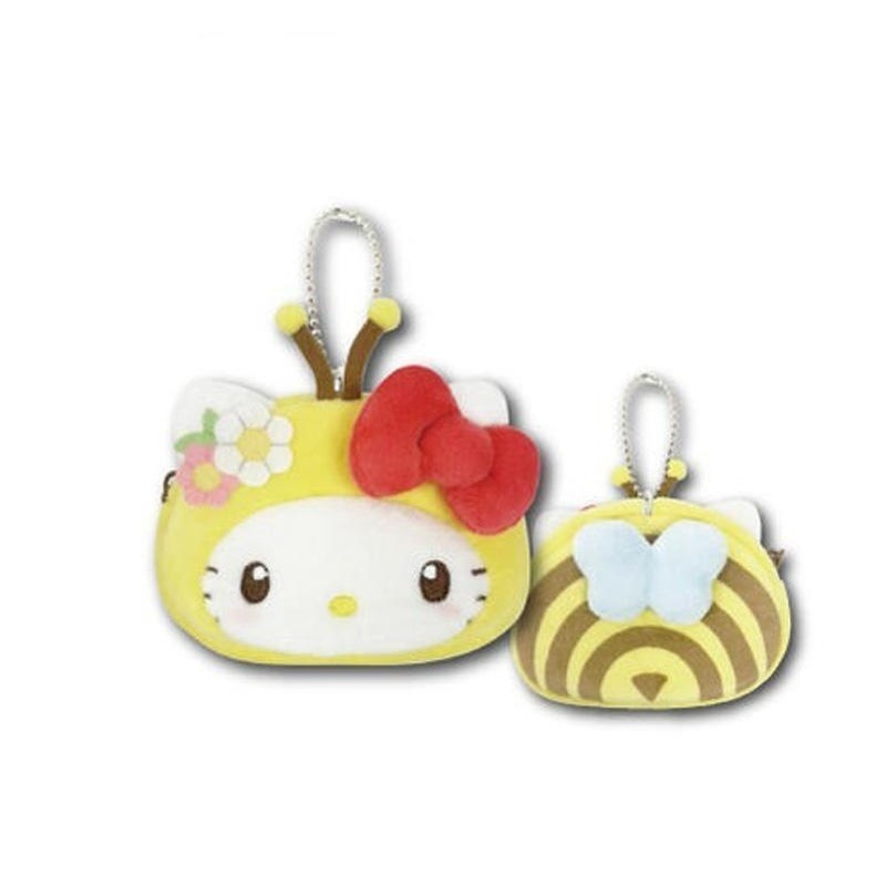 過生活IP訂購 三麗鷗 絨毛造型收納包 蜜蜂 HelloKitty 美樂蒂 大耳狗 酷洛米 11408-細節圖4