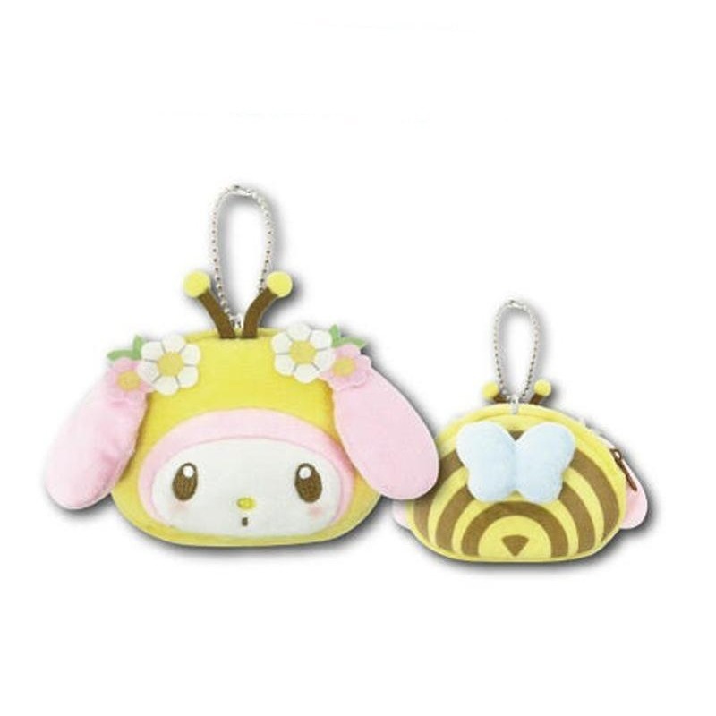 過生活IP訂購 三麗鷗 絨毛造型收納包 蜜蜂 HelloKitty 美樂蒂 大耳狗 酷洛米 11408-細節圖5