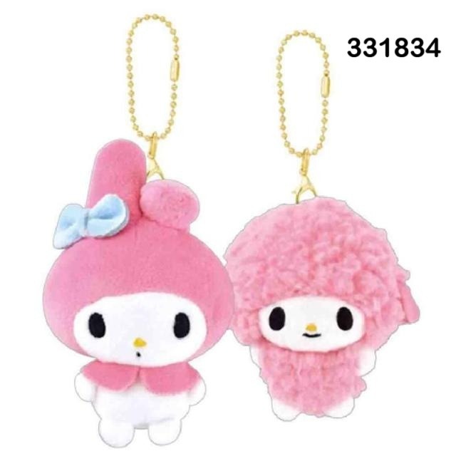 過生活IP訂購 三麗鷗 磁鐵絨毛玩偶吊飾2入組 Piano小綿羊 美樂蒂 布丁狗 大耳狗 酷洛米 帕恰狗 11408-細節圖5