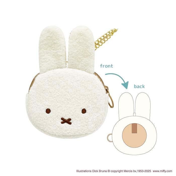 過生活IP訂購 米飛兔 Miffy 絨毛造型徽章收納套掛飾 6A27-細節圖4