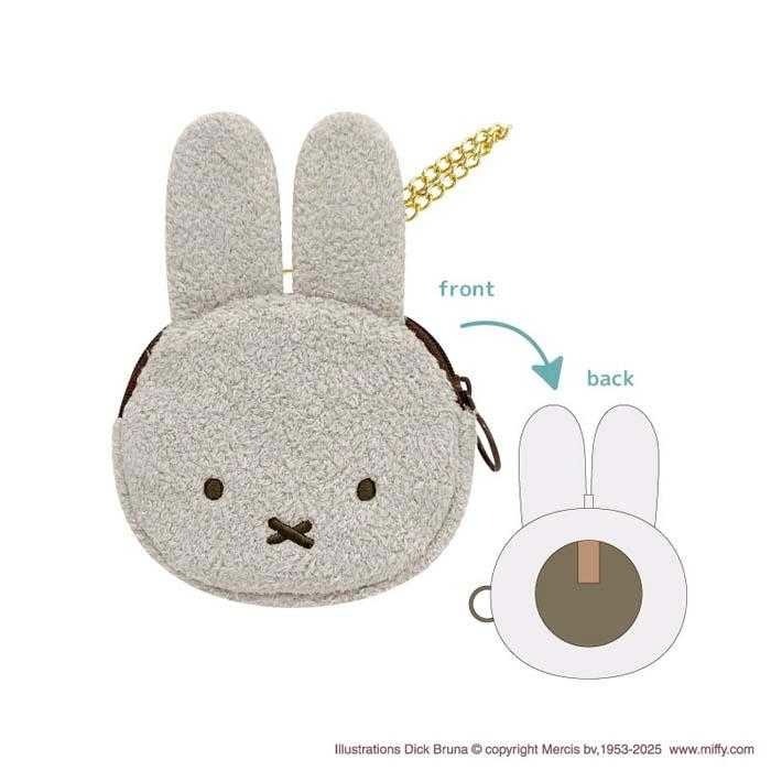 過生活IP訂購 米飛兔 Miffy 絨毛造型徽章收納套掛飾 6A27-細節圖5