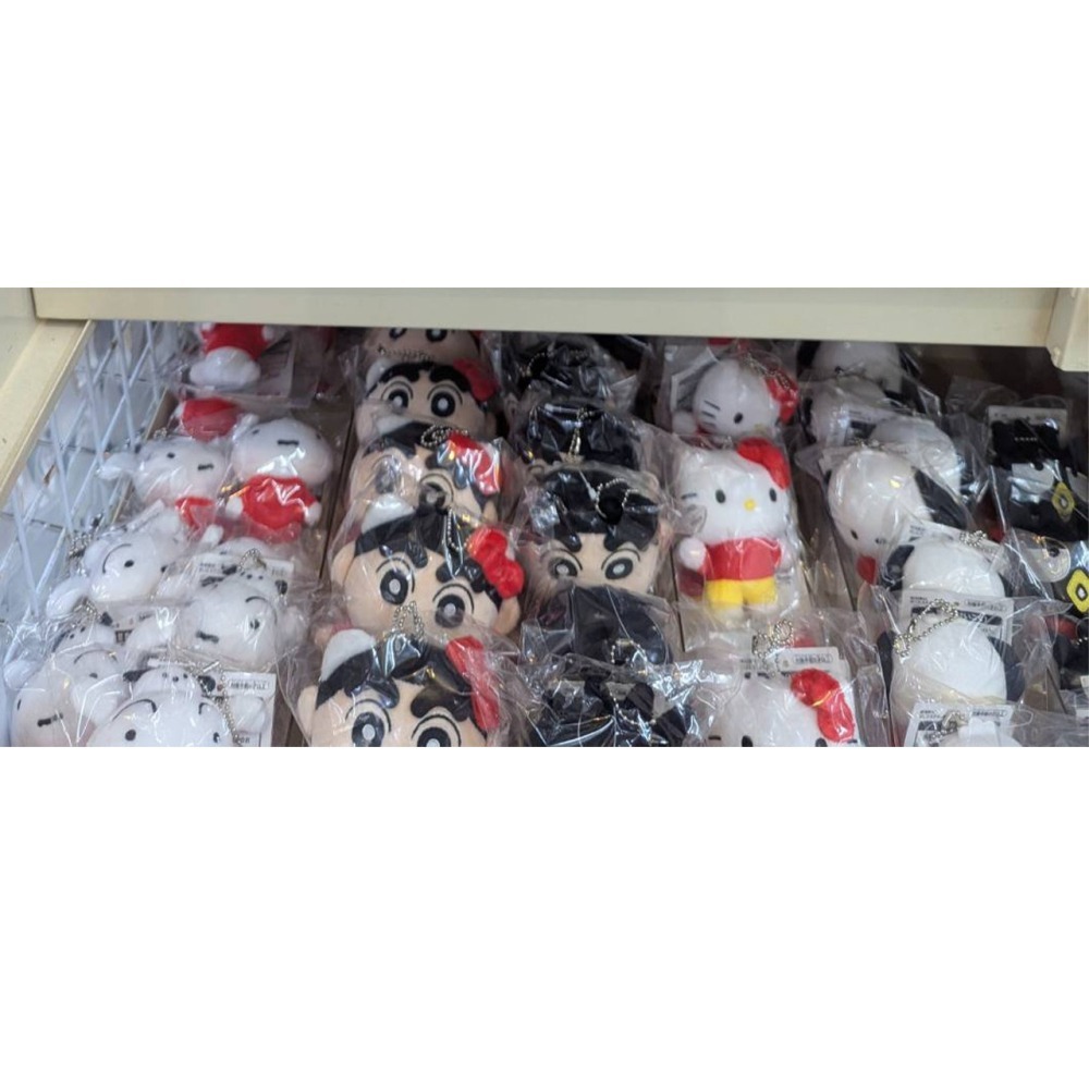 過生活IP訂購 三麗鷗 x 蠟筆小新 絨毛玩偶吊飾  HelloKitty 酷企鵝 帕恰狗 11408-細節圖3