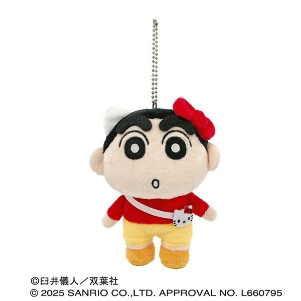 過生活IP訂購 三麗鷗 x 蠟筆小新 絨毛玩偶吊飾  HelloKitty 酷企鵝 帕恰狗 11408-細節圖4