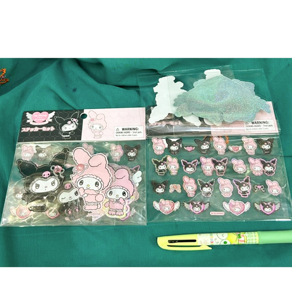 過生活IP訂購 三麗鷗 造型貼紙 毛茸兔 美樂蒂 酷洛米 11409-細節圖3