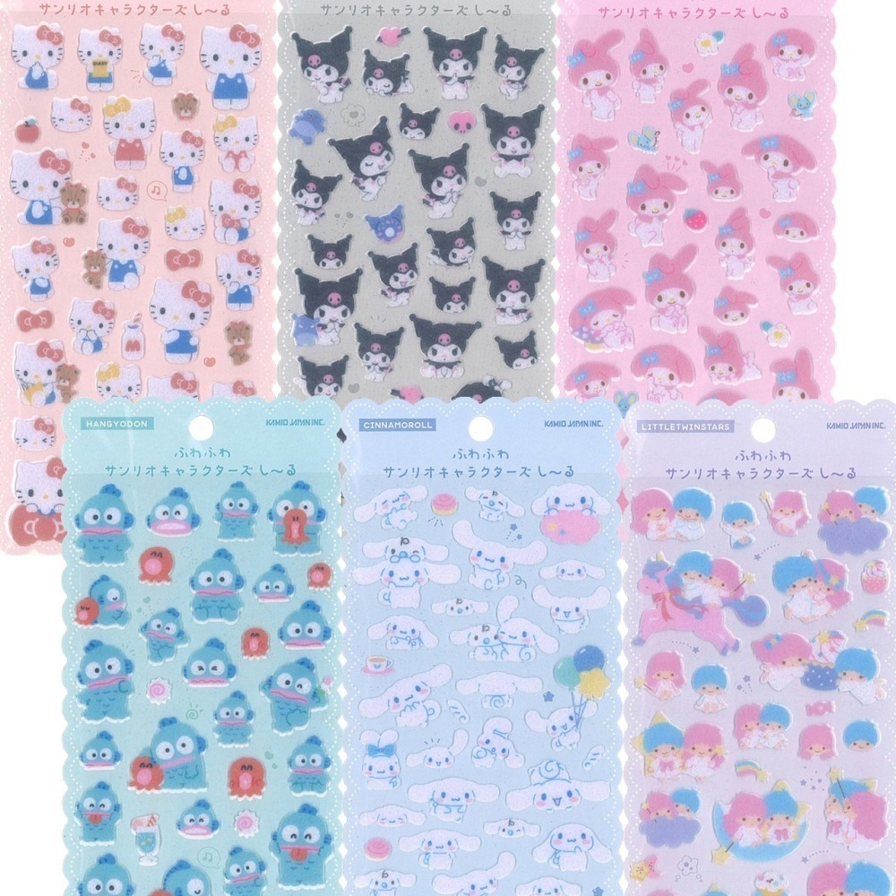 過生活IP訂購 三麗鷗 毛氈貼紙 HelloKitty 美樂蒂 大耳狗 酷洛米 雙子星 人魚漢頓 6721R