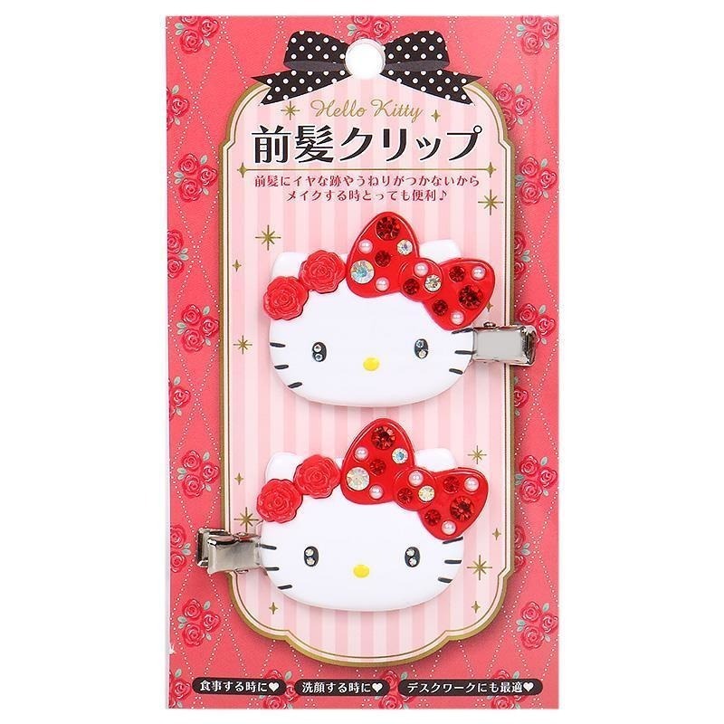 過生活IP訂購 三麗鷗 造型水鑽髮夾2入組 HelloKitty 美樂蒂 大耳狗 酷洛米 11409-細節圖3