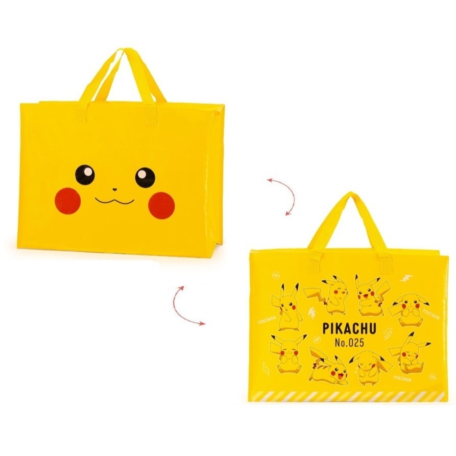 過生活IP訂購 寶可夢 Pokemon	皮卡丘 方形防水購物袋 6633R-細節圖3