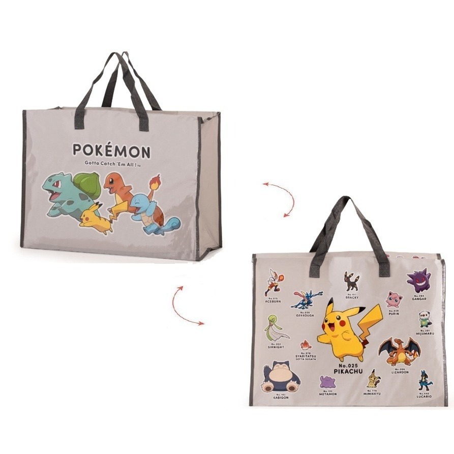 過生活IP訂購 寶可夢 Pokemon	皮卡丘 方形防水購物袋 6633R-細節圖4