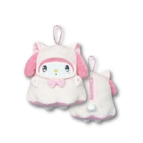 過生活IP訂購 三麗鷗 絨毛造型收納包 貓幽靈 HelloKitty 美樂蒂 大耳狗 酷洛米 帕恰狗 6633R-細節圖5