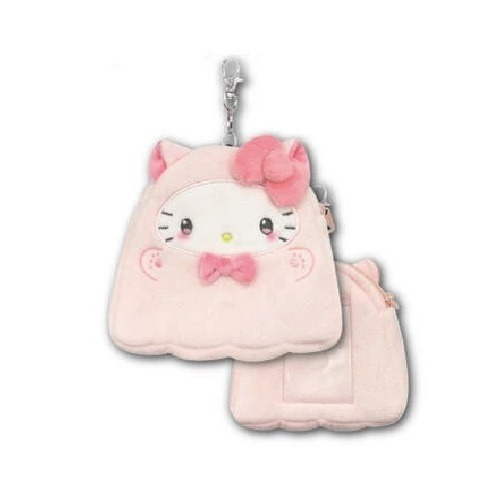 過生活IP訂購 三麗鷗 絨毛造型伸縮票卡包 貓幽靈 HelloKitty 美樂蒂 大耳狗 酷洛米 帕恰狗 11410-細節圖4