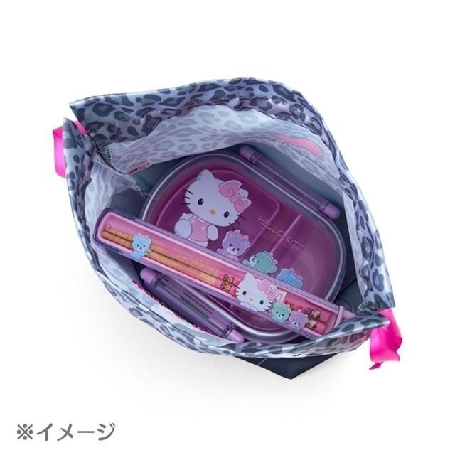 過生活IP訂購 三麗鷗 緞面束口袋2入組 動物紋 動物派對 HelloKitty 大耳狗 酷洛米 6633R-細節圖3