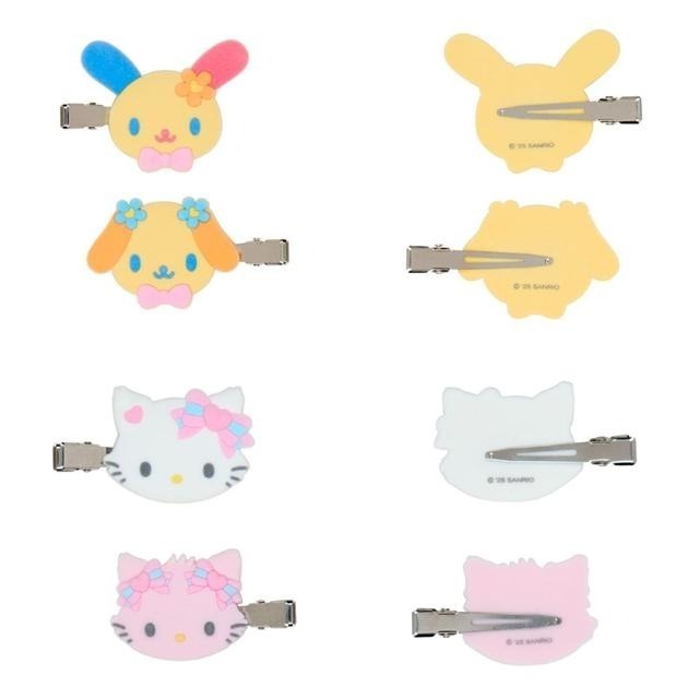 過生活IP訂購 三麗鷗 植絨造型髮夾2入組 好友大臉款 HelloKitty 美樂蒂 大耳狗 酷洛米 花小兔 11410-細節圖6