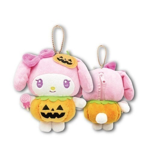 過生活IP訂購 三麗鷗 絨毛造型收納包 萬聖節 HelloKitty 美樂蒂 大耳狗 酷洛米 6652R-細節圖3