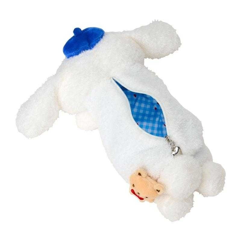 過生活IP訂購 三麗鷗 大耳狗 Cinnamoroll 絨毛造型筆袋 熊布偶 熊熊貝雷帽 6516R-細節圖5