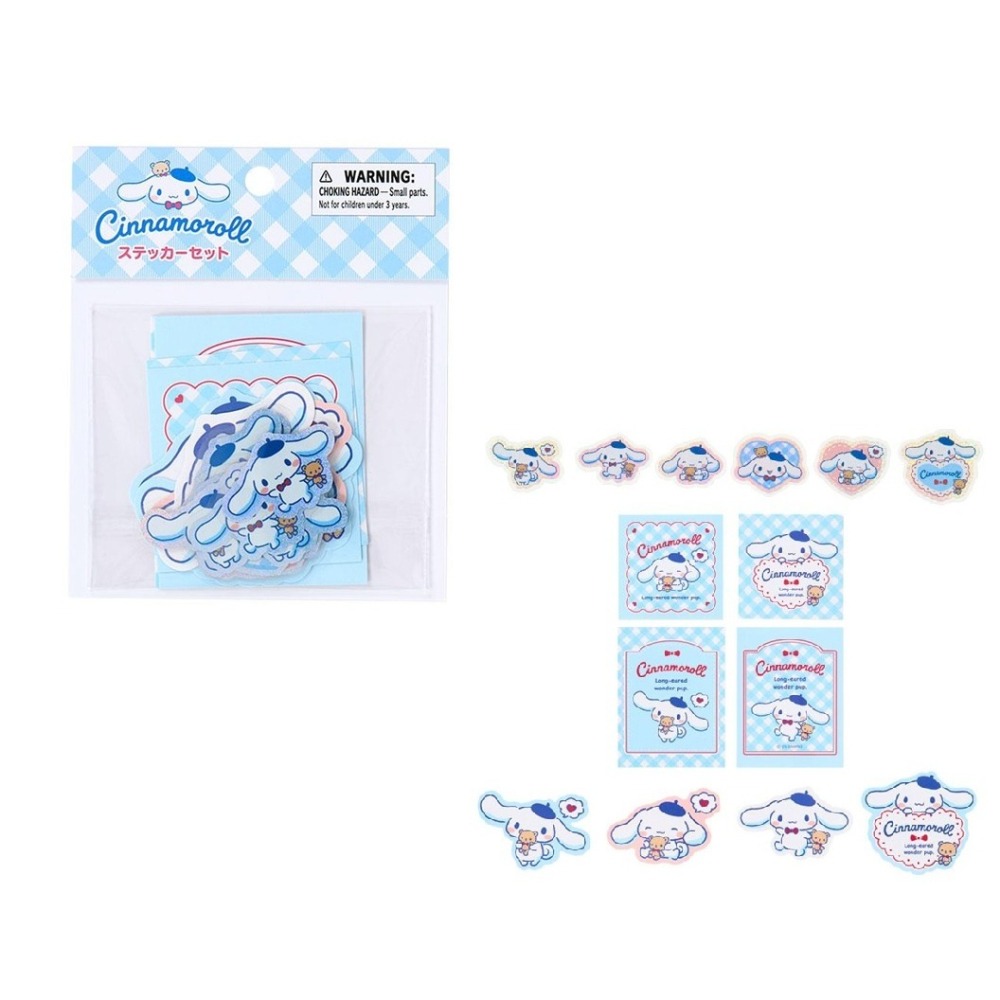 過生活IP訂購 三麗鷗 大耳狗 Cinnamoroll 造型貼紙 熊布偶 熊熊貝雷帽 11410-細節圖8