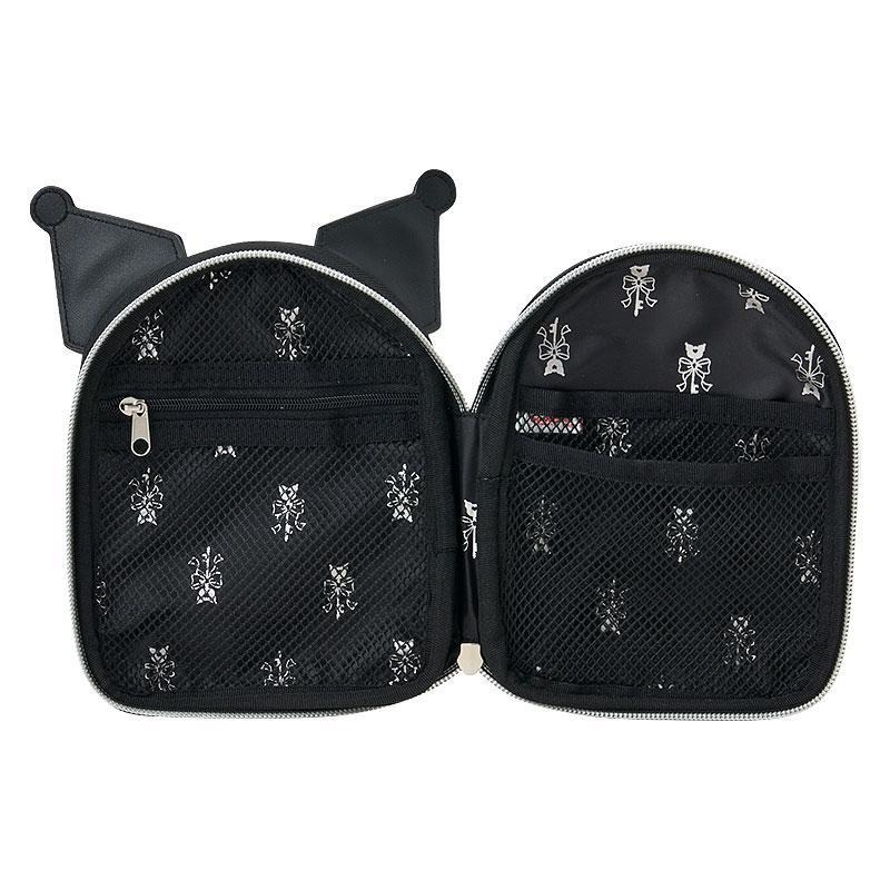 過生活IP訂購 三麗鷗 酷洛米 Kuromi 全開式收納包 皮質造型多功能包 鑰匙 酷洛米的魔法鑰匙 11411-細節圖3