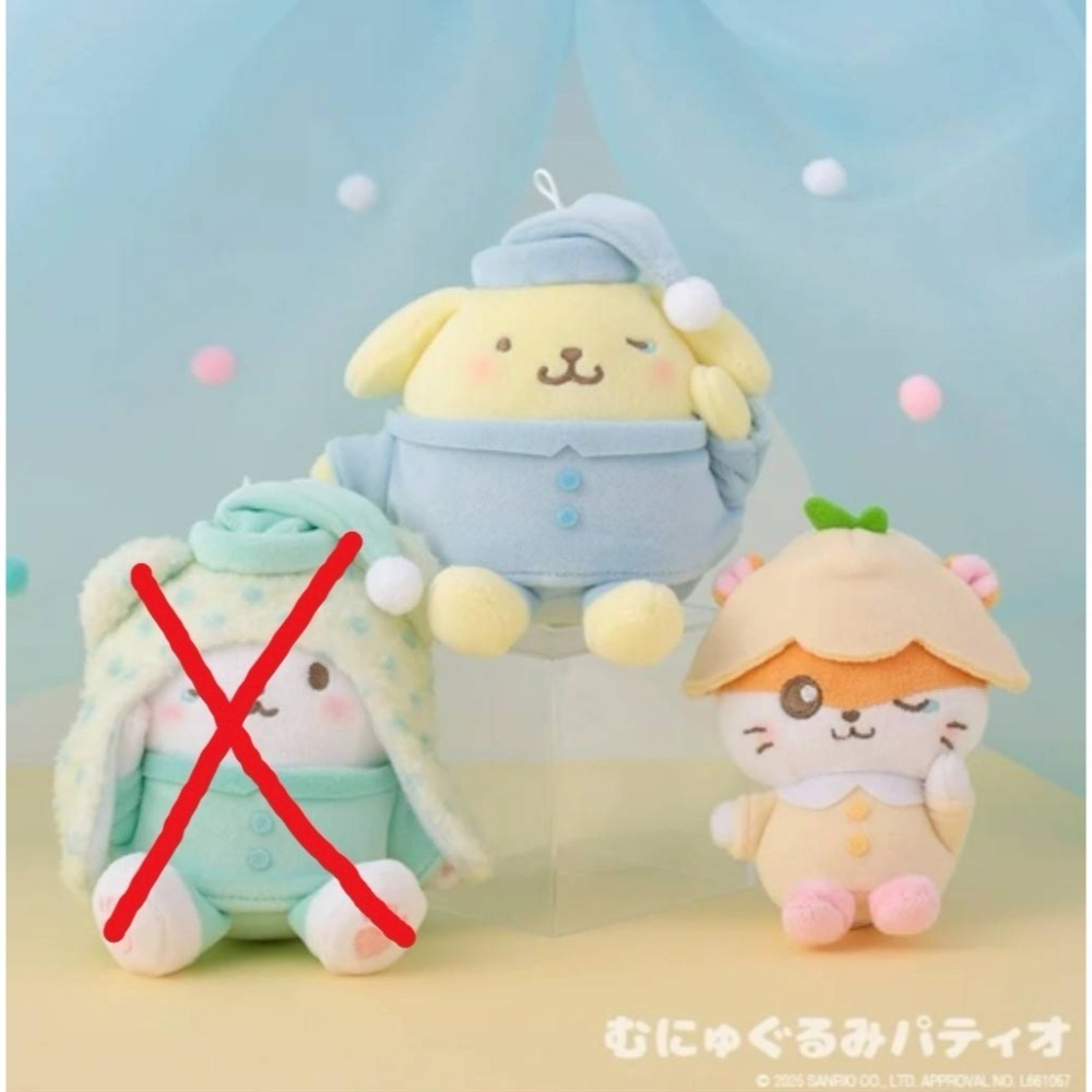 過生活IP訂購 三麗鷗 絨毛玩偶吊飾 睡衣派對 美樂蒂 布丁狗 酷洛米 帕恰狗 人魚漢頓 大眼蛙 貝克鴨 酷企鵝 小麥粉-細節圖7