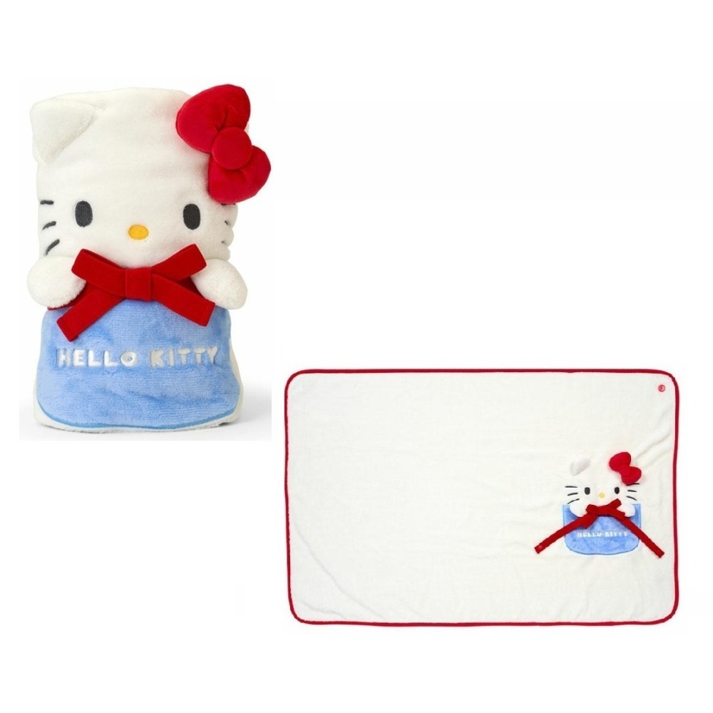 過生活IP訂購 三麗鷗 絨毛造型毛毯 HelloKitty 美樂蒂 大耳狗 酷洛米 帕恰狗 花小兔 小綿羊 6516R-細節圖3