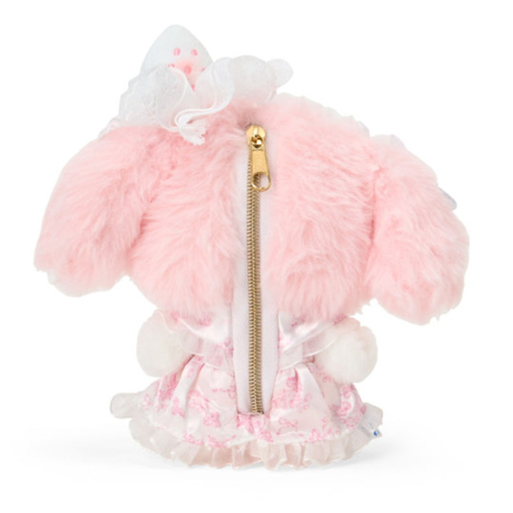 過生活IP訂購 三麗鷗 美樂蒂 My Melody 絨毛造型收納包 草莓 淡雪午茶時光 4D33-細節圖4