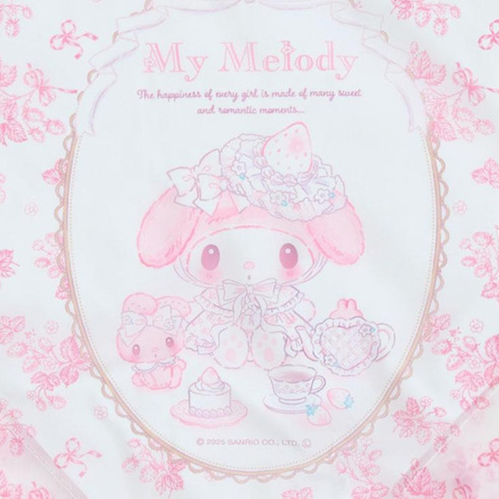 過生活IP訂購 三麗鷗 美樂蒂 My Melody 折疊環保購物袋 草莓 淡雪午茶時光 6J16-細節圖5