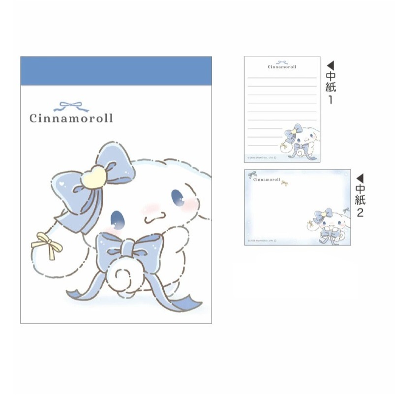 過生活IP訂購 三麗鷗 迷你便條本 緞帶款 HelloKitty 美樂蒂 大耳狗 酷洛米 6J43-細節圖5