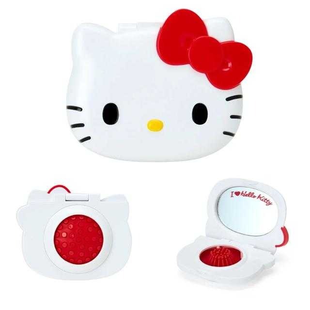 過生活IP訂購 三麗鷗 HelloKitty 凱蒂貓 造型隨身鏡梳組 I love Hello kitty 6M41-細節圖3