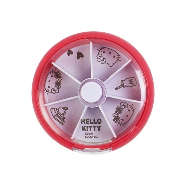 過生活IP訂購 三麗鷗 圓形七格旋轉藥盒 美樂蒂 大耳狗 酷洛米 6J54-細節圖3