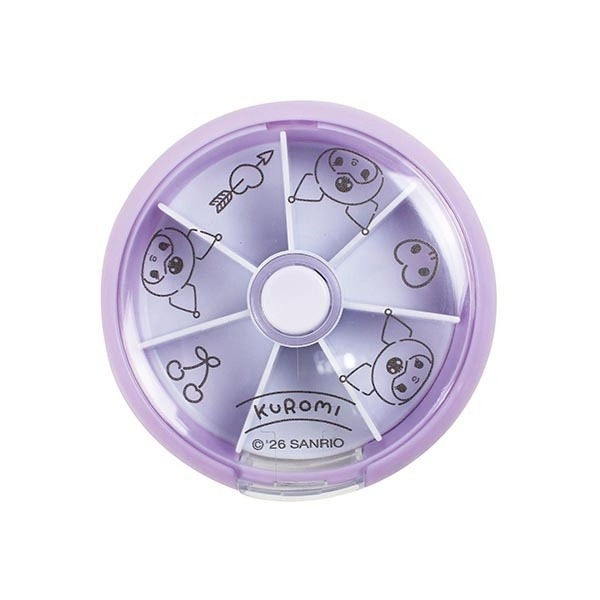 過生活IP訂購 三麗鷗 圓形七格旋轉藥盒 美樂蒂 大耳狗 酷洛米 6J54-細節圖6