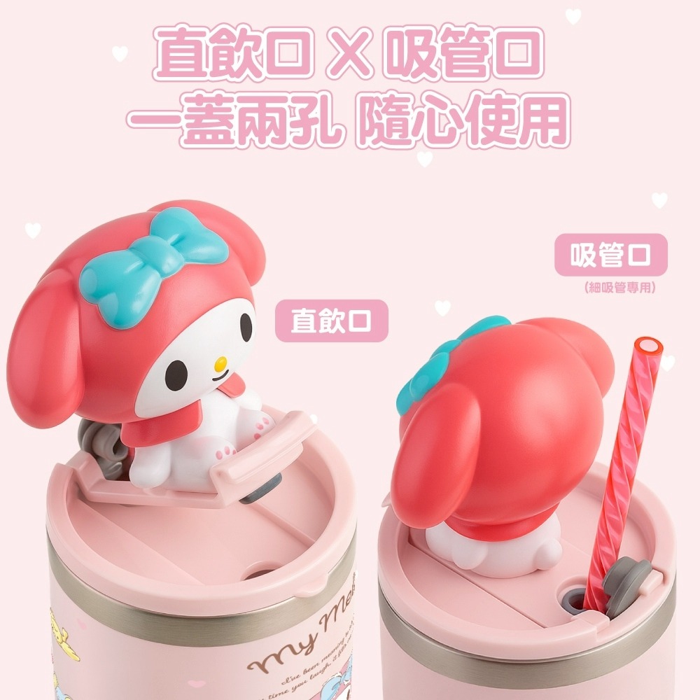 過生活IP訂購 三麗鷗 德國Buderus 304不鏽鋼陶瓷冰霸杯 美樂蒂 酷洛米 大眼蛙 6J54-細節圖6