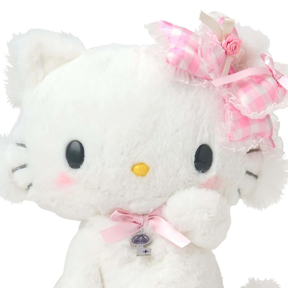 過生活IP訂購 三麗鷗 恰咪 絨毛玩偶娃娃 Charmmy Kitty 格紋緞帶 6J54-細節圖4