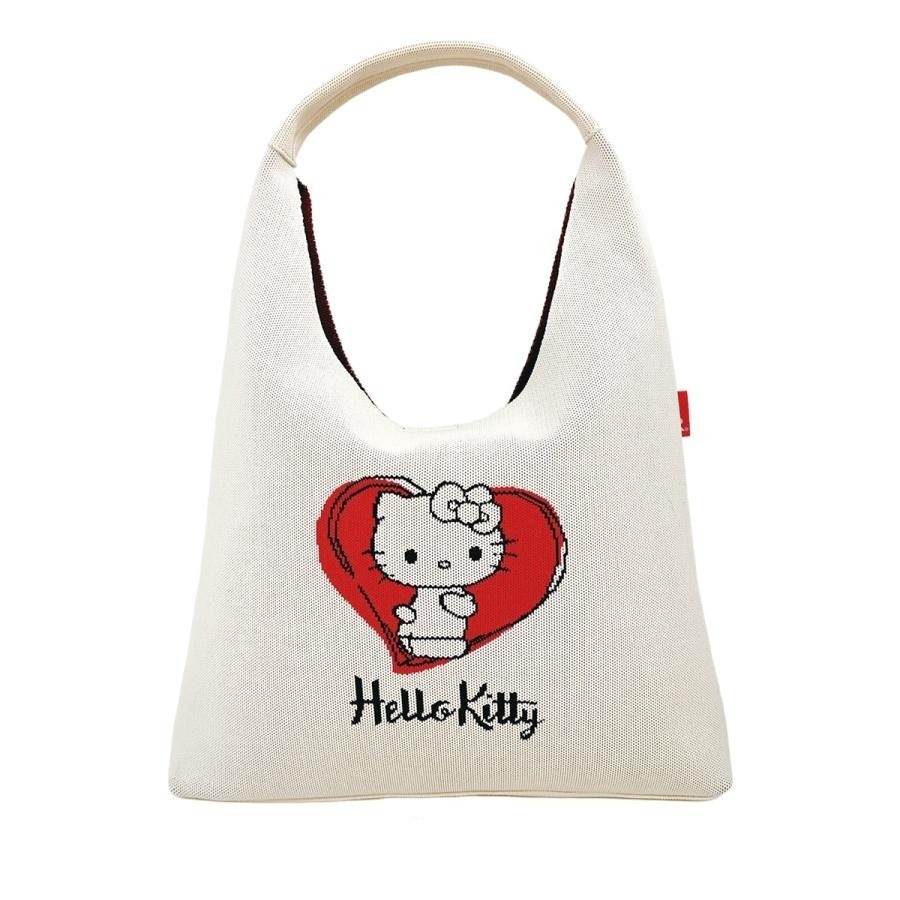 過生活IP訂購 三麗鷗 x ROOTOTE 針織手提側背兩用袋 HelloKitty 凱蒂貓  6M16-細節圖3