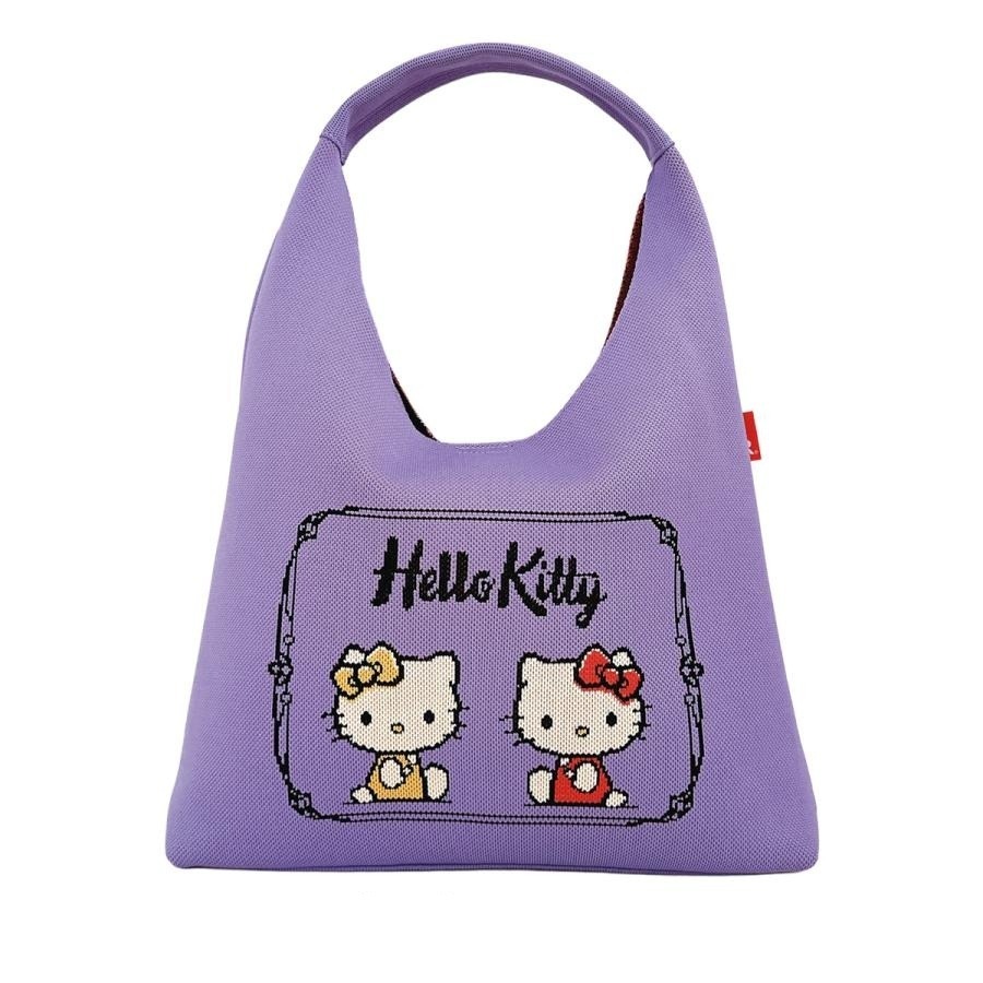 過生活IP訂購 三麗鷗 x ROOTOTE 針織手提側背兩用袋 HelloKitty 凱蒂貓  6M16-細節圖4