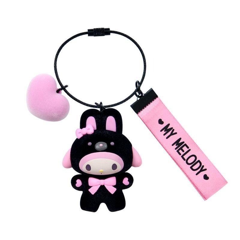 過生活IP訂購 三麗鷗 造型植絨吊飾 粉黑 HelloKitty 美樂蒂 布丁狗 大耳狗 酷洛米 帕恰狗 6633R-細節圖4