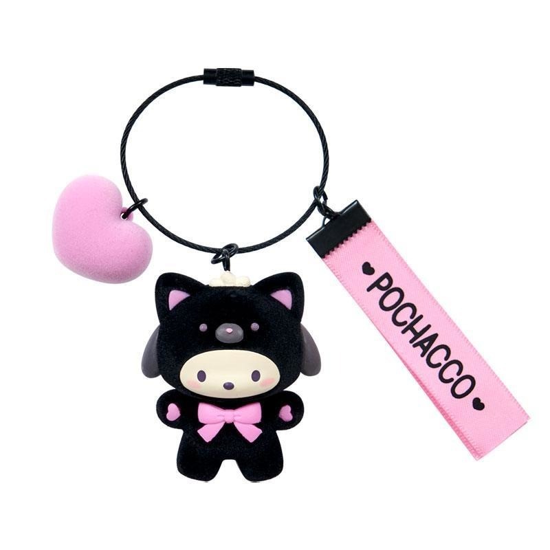 過生活IP訂購 三麗鷗 造型植絨吊飾 粉黑 HelloKitty 美樂蒂 布丁狗 大耳狗 酷洛米 帕恰狗 6633R-細節圖8
