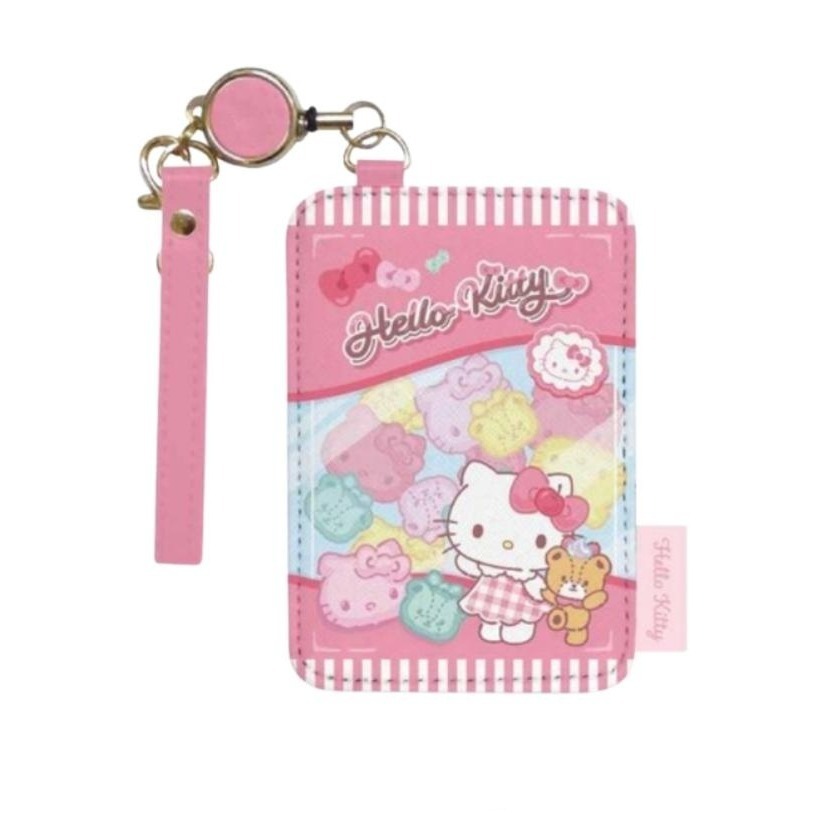 過生活IP訂購 三麗鷗 皮質易拉扣伸縮票卡夾 HelloKitty 美樂蒂 大耳狗 酷洛米 史努比 拉拉熊 6M23-細節圖3