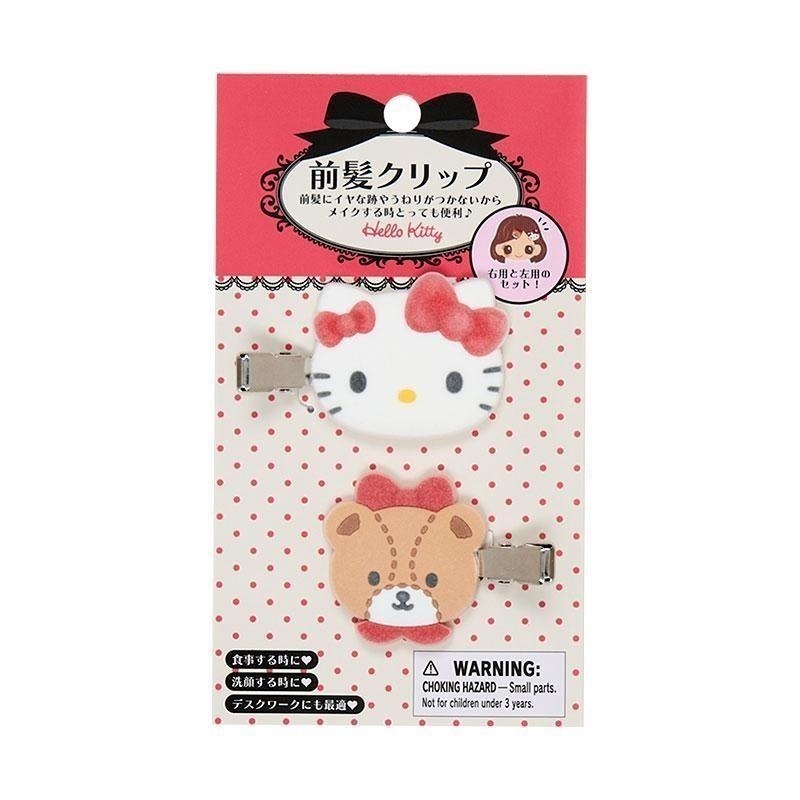 過生活IP訂購 三麗鷗 植絨造型髮夾2入組 HelloKitty 美樂蒂 大耳狗 酷洛米 小花兔 恰咪 焦糖兔 6731-細節圖3